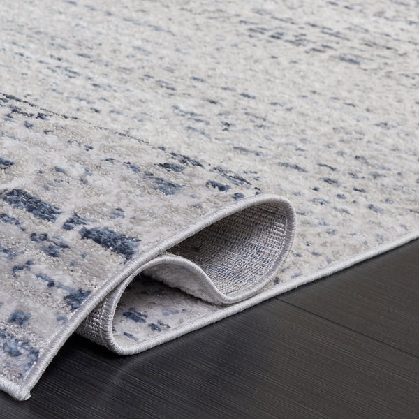 Safavieh Flint 5'3"X7'6" Grey/Blue Low-Profile Rug – Power-Loomed Turkey, 1/4" Pile, Durable Polyester Blend FIT410F-5