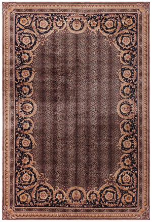 Safavieh Florence Luxurious Hand-knotted Wool Area Rug With Captivating Leopard Print And Floral Border Design Assorted Wool Pile Fl01a-8sq