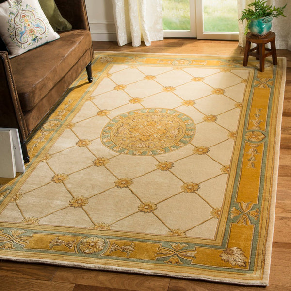 Safavieh Florence Hand Knotted Wool Pile Area Rug - Timeless Elegance With Classic Floral Design For Your Home Assorted Wool Pile Fl03a-8sq