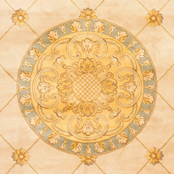 Safavieh Florence Hand Knotted Wool Pile Area Rug - Timeless Elegance With Classic Floral Design For Your Home Assorted Wool Pile Fl03a-8sq