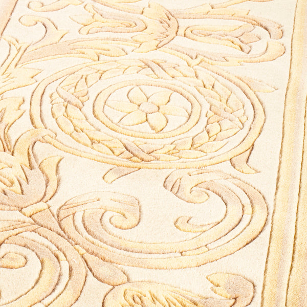 Safavieh Florence Hand-knotted Wool Area Rug - Luxurious Navy And Cream Design For Timeless Home Elegance Assorted Wool Pile Fl09a-8