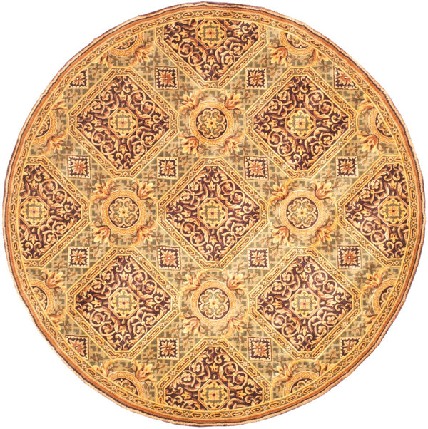 Safavieh Florence Luxurious Hand-knotted Area Rug - Elegant Floral Design In Deep Purples And Rich Golds Assorted Wool Pile Fl10a-8r