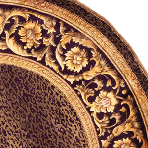 Safavieh Florence Hand-knotted Wool Area Rug - Luxurious Leopard Print With Floral Border For Timeless Elegance Assorted Wool Pile Fl11c-8sq