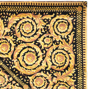 Safavieh Florence Hand-knotted Wool Area Rug - Luxurious Navy And Gold Design For Timeless Home Elegance Assorted Wool Pile Fl13a-8sq