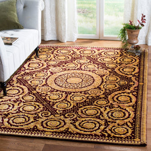 Safavieh Florence Hand-knotted Wool Area Rug - Luxurious Navy And Gold Design For Timeless Home Elegance Assorted Wool Pile Fl13b-8sq