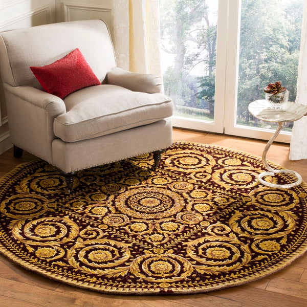 Safavieh Florence Hand-knotted Wool Area Rug - Luxurious Navy And Gold Design For Timeless Home Elegance Assorted Wool Pile Fl13b-8sq