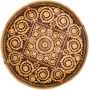 Safavieh Florence Hand-knotted Wool Area Rug - Luxurious Navy And Gold Design For Timeless Home Elegance Assorted Wool Pile Fl13b-8sq