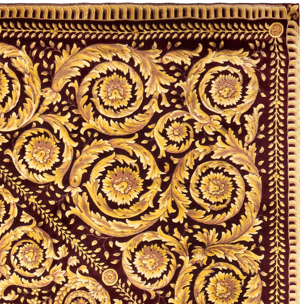 Safavieh Florence Hand-knotted Wool Area Rug - Luxurious Navy And Gold Design For Timeless Home Elegance Assorted Wool Pile Fl13b-8sq