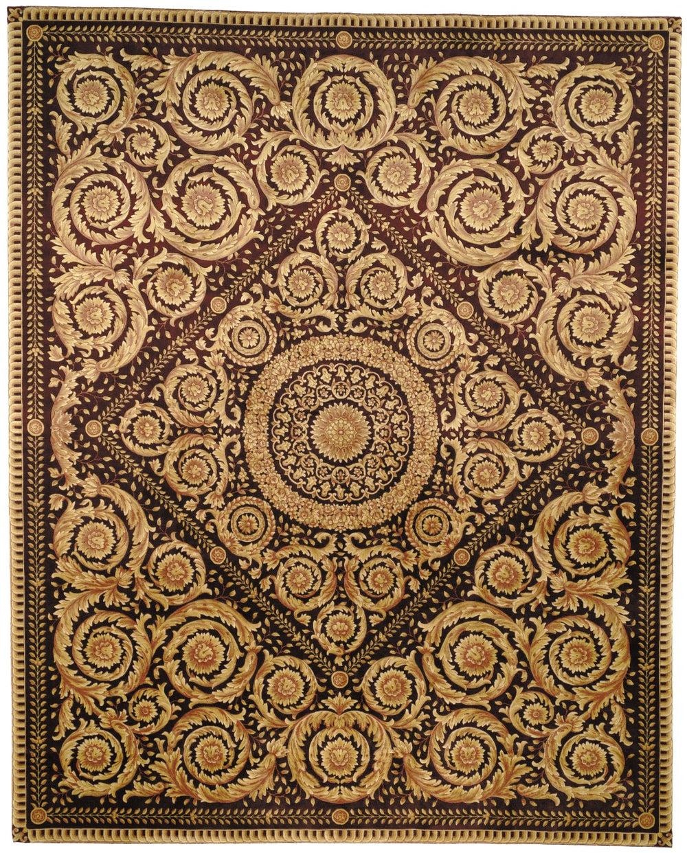 Safavieh Florence Hand-knotted Wool Area Rug - Luxurious Navy And Gold Design For Timeless Home Elegance Assorted Wool Pile Fl13b-8sq