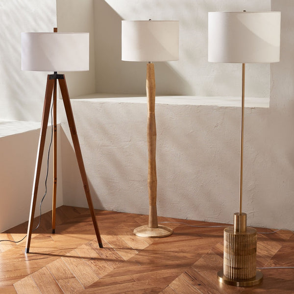 Safavieh BRODIE, 60-Inch Natural Wood Floor Lamp – Elegant Design for Cozy Ambiance in Any Space FLL2002A