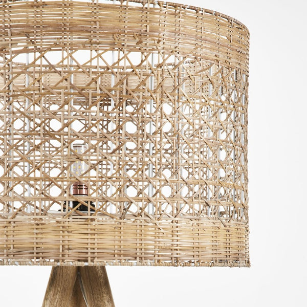 Safavieh AKROYD, 63-Inch Natural Wood Floor Lamp - Elegant Lighting for Living Rooms & Bedrooms, Minimalist Design FLL2001A