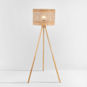 Safavieh AKROYD, 63-Inch Natural Wood Floor Lamp - Elegant Lighting for Living Rooms & Bedrooms, Minimalist Design FLL2001A