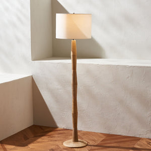 Safavieh BRODIE, 60-Inch Natural Wood Floor Lamp – Elegant Design for Cozy Ambiance in Any Space FLL2002A