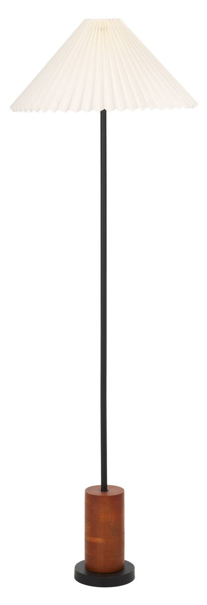 Safavieh Willa, 54 Inch, Walnut/Black, Mango Wood/Iron Floor Lamp FLL3005A