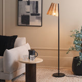 Safavieh Mio, 60 Inch, Natural/Black, Natural Cane/Iron Floor Lamp FLL3006A