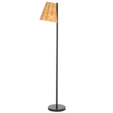 Safavieh Mio, 60 Inch, Natural/Black, Natural Cane/Iron Floor Lamp FLL3006A