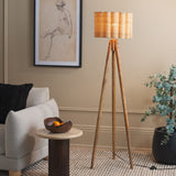 Safavieh Nalani, 62 Inch, Natural, Mango Wood/Cane/Iron Floor Lamp FLL3007A