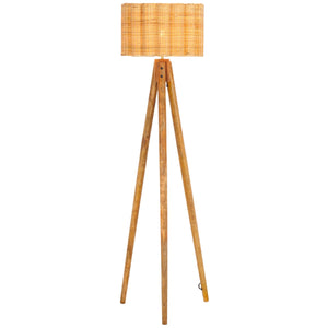 Safavieh Nalani, 62 Inch, Natural, Mango Wood/Cane/Iron Floor Lamp FLL3007A