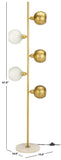 Safavieh Syna, 5 Light, 60 Inch, Multi, Glass/Iron/Marble Floor Lamp FLL3009A