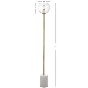 Safavieh BRADLEY, 61-Inch Gold Iron/Marble Floor Lamp - Elegant Design for Living Rooms, Studies & More! FLL4002A