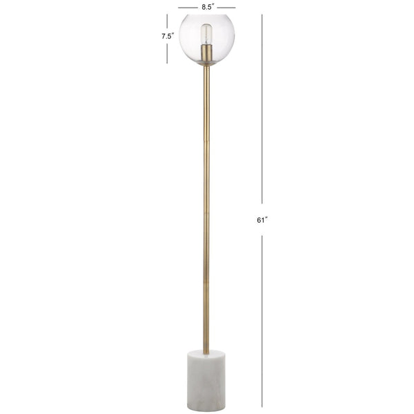 Safavieh BRADLEY, 61-Inch Gold Iron/Marble Floor Lamp - Elegant Design for Living Rooms, Studies & More! FLL4002A