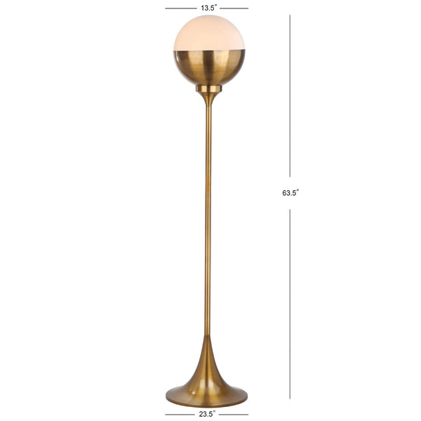 Safavieh RENATO, RENATO Floor Lamp - 63.5 Inch Brass & Iron Design for Elegant Lighting in Living Rooms & Bedrooms FLL4006A