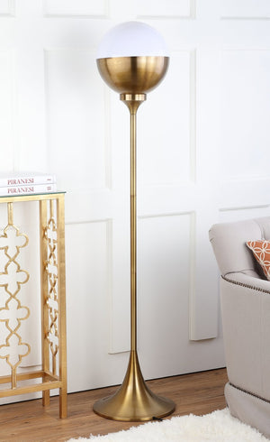 Safavieh RENATO, RENATO Floor Lamp - 63.5 Inch Brass & Iron Design for Elegant Lighting in Living Rooms & Bedrooms FLL4006A