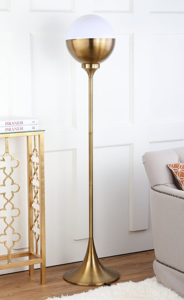 Safavieh RENATO, RENATO Floor Lamp - 63.5 Inch Brass & Iron Design for Elegant Lighting in Living Rooms & Bedrooms FLL4006A