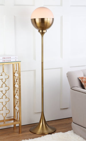Safavieh RENATO, RENATO Floor Lamp - 63.5 Inch Brass & Iron Design for Elegant Lighting in Living Rooms & Bedrooms FLL4006A