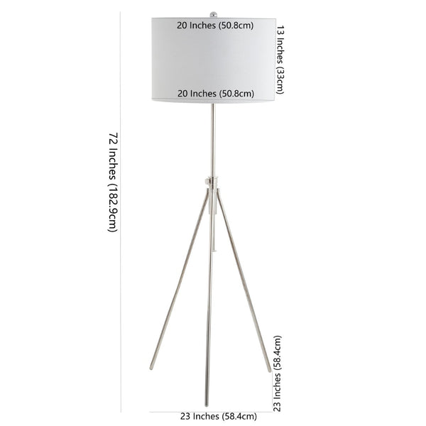 Safavieh CIPRIANA, 72-Inch Silver/White Floor Lamp for Modern Ambiance, Stylish Lighting for Any Room FLL4007B