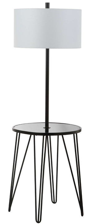 Safavieh CIRO, 58-Inch Black/White Floor Lamp with Glass Table – Modern Design for Stylish Ambiance & Functionality FLL4010A