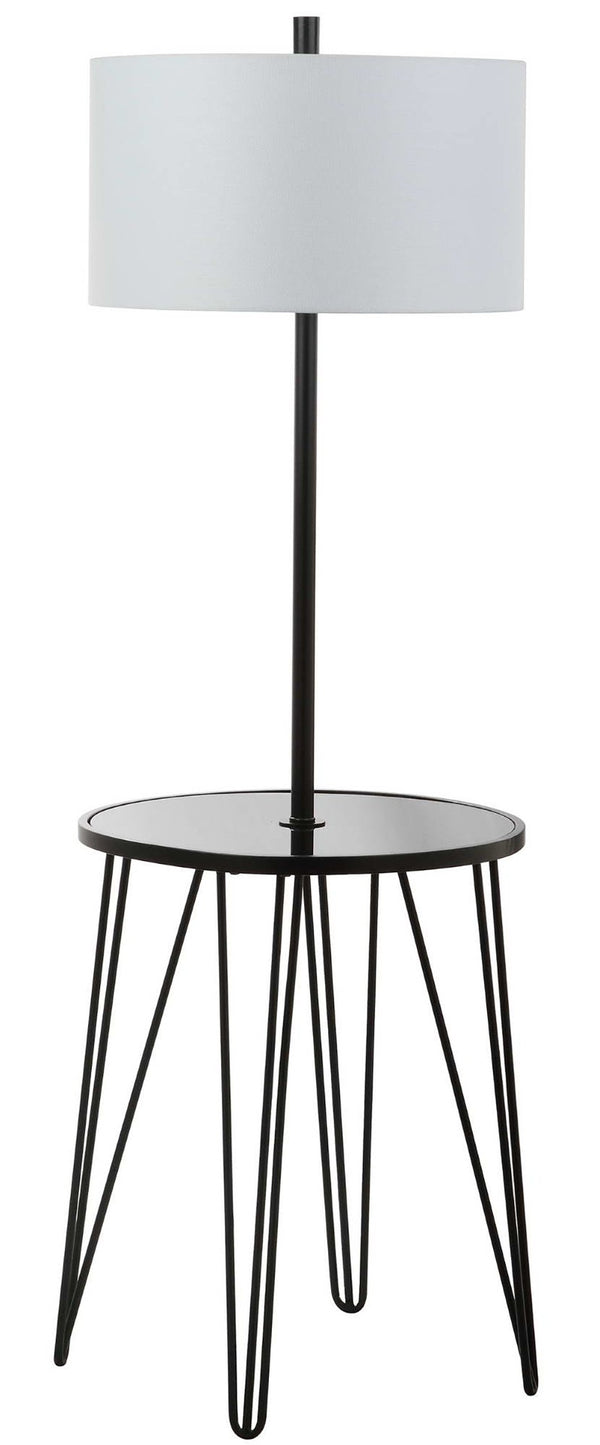 Safavieh CIRO, 58-Inch Black/White Floor Lamp with Glass Table – Modern Design for Stylish Ambiance & Functionality FLL4010A