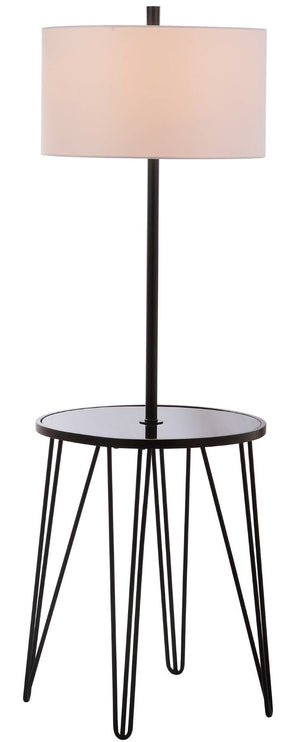 Safavieh CIRO, 58-Inch Black/White Floor Lamp with Glass Table – Modern Design for Stylish Ambiance & Functionality FLL4010A