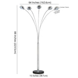 Safavieh Gerrit Arc Floor Lamp Chrome FLL4024A