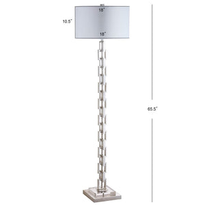 Safavieh Elodie Metal Ring Floor Lamp Silver Leaf FLL4030A