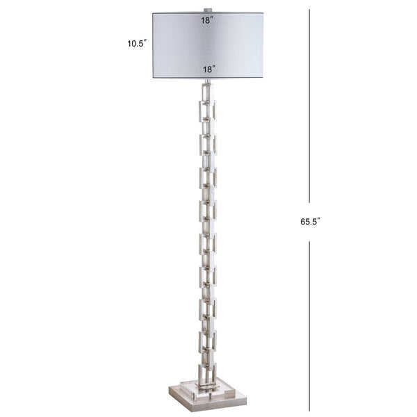 Safavieh Elodie Metal Ring Floor Lamp Silver Leaf FLL4030A