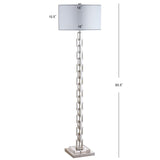 Safavieh Elodie Metal Ring Floor Lamp Silver Leaf FLL4030A