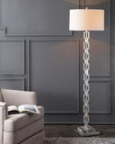 Safavieh Elodie Metal Ring Floor Lamp Silver Leaf FLL4030A