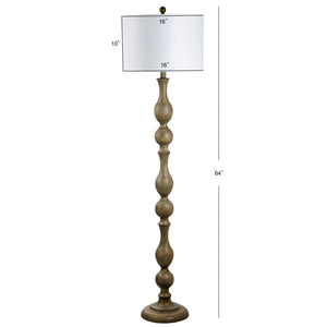 Safavieh GLENDORA, 64-Inch Brown Polyresin Floor Lamp for Elegant Ambience in Living Rooms & Bedrooms FLL4031A