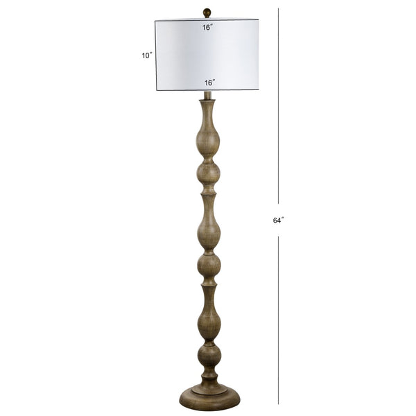 Safavieh GLENDORA, 64-Inch Brown Polyresin Floor Lamp for Elegant Ambience in Living Rooms & Bedrooms FLL4031A