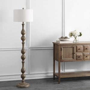Safavieh GLENDORA, 64-Inch Brown Polyresin Floor Lamp for Elegant Ambience in Living Rooms & Bedrooms FLL4031A