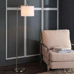 Safavieh RAFIN, 61.5-Inch Nickel Iron Floor Lamp – Modern Minimalist Design for Stylish Ambient Lighting FLL4033A