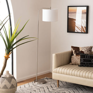 Safavieh RAFIN, 61.5-Inch Nickel Iron Floor Lamp – Modern Minimalist Design for Stylish Ambient Lighting FLL4033A