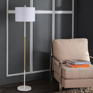Safavieh MELROSE, 58.5 Inch Modern White Iron Floor Lamp for Elegant Ambient Lighting in Any Room FLL4034A