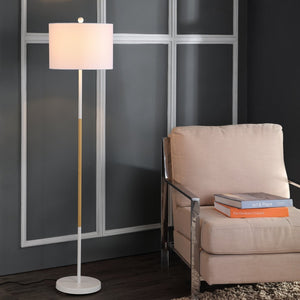 Safavieh MELROSE, 58.5 Inch Modern White Iron Floor Lamp for Elegant Ambient Lighting in Any Room FLL4034A