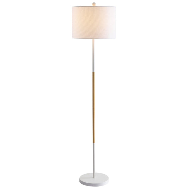 Safavieh MELROSE, 58.5 Inch Modern White Iron Floor Lamp for Elegant Ambient Lighting in Any Room FLL4034A