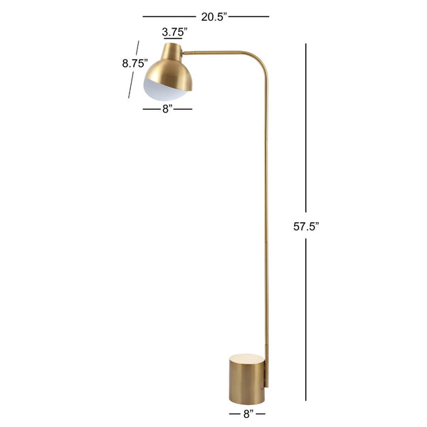 Safavieh VIOLETTA, 57.5-Inch Gold Iron Floor Lamp - Elegant Lighting for Modern & Classic Interiors, Durable Design FLL4041A