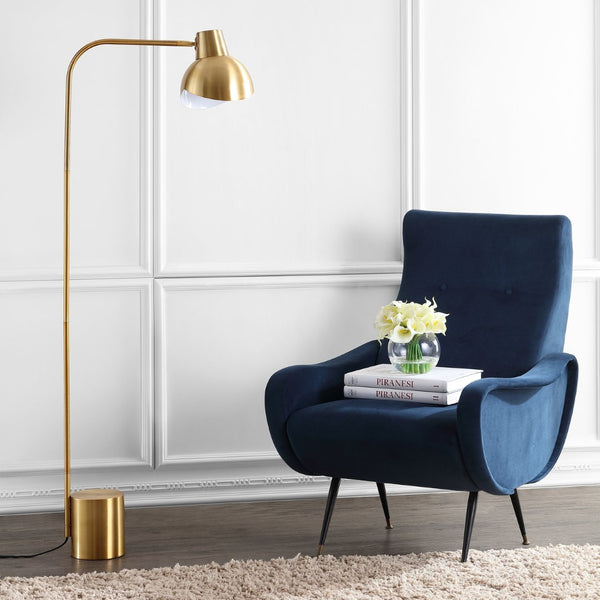 Safavieh VIOLETTA, 57.5-Inch Gold Iron Floor Lamp - Elegant Lighting for Modern & Classic Interiors, Durable Design FLL4041A