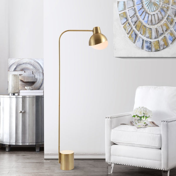 Safavieh VIOLETTA, 57.5-Inch Gold Iron Floor Lamp - Elegant Lighting for Modern & Classic Interiors, Durable Design FLL4041A