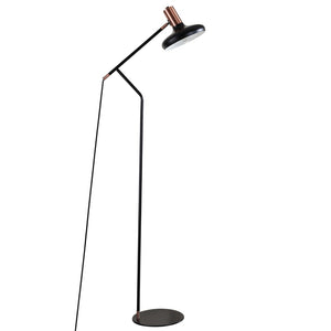 Safavieh AMIA, 66-Inch Black and Copper Iron Floor Lamp - Modern Minimalist Design for Stylish Interiors FLL4043A